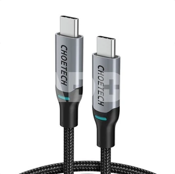 Kabelis USB-C į USB-C Choetech, PD100W 1,8 m (pilkas)