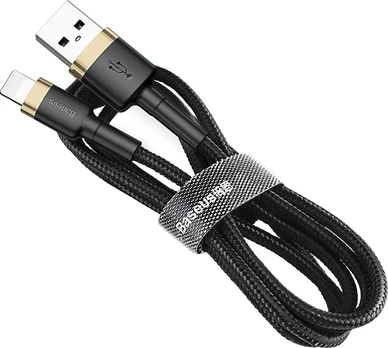 "Baseus Cafule" kabelis USB Lightning 2.4A 1 m (auksinis+juodas)