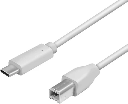 Laidas Logilink USB 2.0 Type-C To Type-B USB Type-C, USB B male, 2 m, balta