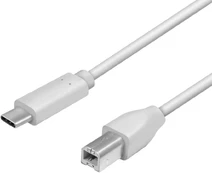 Laidas Logilink USB 2.0 Type-C To Type-B USB Type-C, USB B male, 2 m, balta kaina