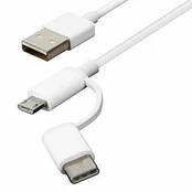 „Mi 2-in-1“ USB laidas („Micro USB“ iki C tipo) „Xiaomi USB-A“, C tipas kaina