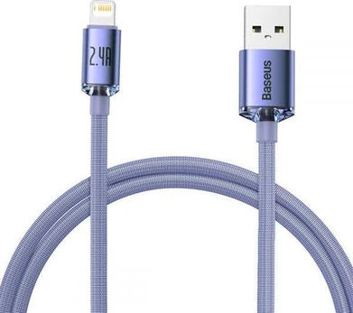 „Baseus CAJY000005“ kabelis USB-A (M) – „Lightning“ (M) 1,2 m purpurinis