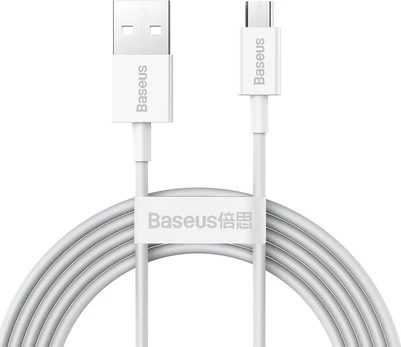 "Baseus Superior" serijos kabelis USB-Micro USB, 2A, 2 m (baltas)