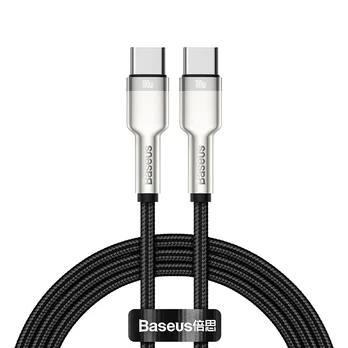 Kabelis USB-C į USB-C "Baseus Cafule", 100 W, 2 m (juodas)