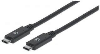 Laidas Manhattan Type-C To Type-C USB Type-C, USB Type-C, 1 m, juoda