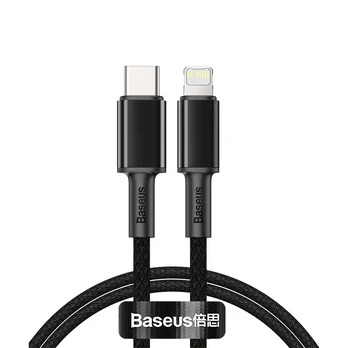 "Baseus" auksinis volframo kabelis "Type-C" ir "iP PD" 20 W 2 m (juodas)