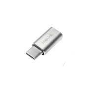 Adapteris Logilink, Micro USB/USB 3.1 type C, sidabro kaina