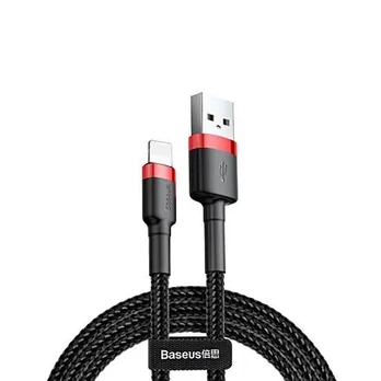 "Baseus Cafule" kabelis USB Lightning 2A 3 m (juodas + raudonas)