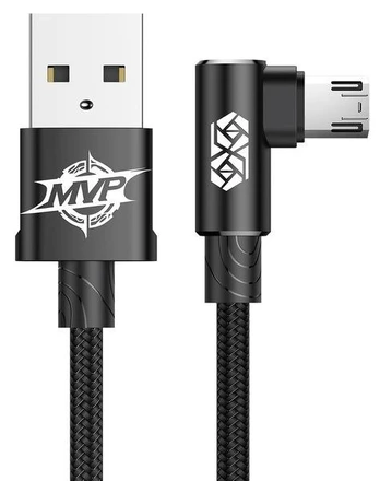 Telefono laidas Baseus MVP Double-sided Elbow Type Cable micro USB 1.5A (CAMMVP-B01)
