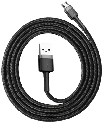 "Baseus Cafule" "Micro USB" laidas 2,4A 1 m (pilkas + juodas)