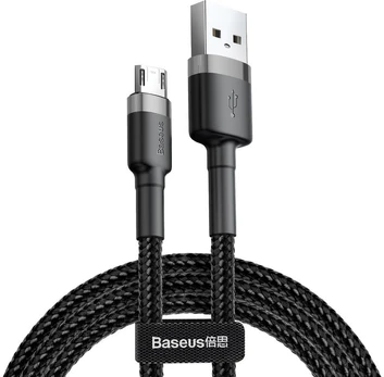 "Baseus Cafule" Micro USB laidas 2,4A 0,5 m (pilkas + juodas)