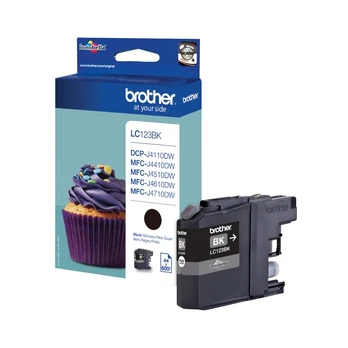 Brother LC-123BK, Pigment-based ink, 600 pages, 1 pc(s), Single pack