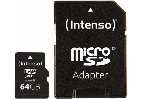 Intenso 3413490 64 GB microSDXC, Class 10, SD-Adapter
