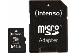 Intenso 3413490 64 GB microSDXC, Class 10, SD-Adapter kaina