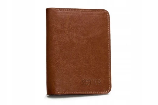 Piniginė vyrams SOLIER SW10 SLIM - Ruda