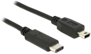Laidas Delock USB / USB-mini USB 2.0 male, Mini USB, 1 m, juoda kaina