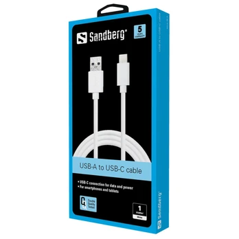 Sandberg - USB-kabelis - USB-C (han) til USB Type A (han) - USB 3.1 - 1 m