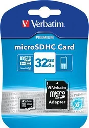 Verbatim microSDHC 32GB (+ SD adapteris)