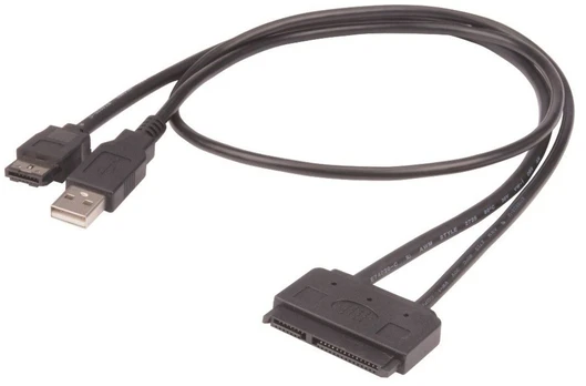 Laidas Akasa AK-CBSA03-80BK SATA / USB, E-SATA, juoda