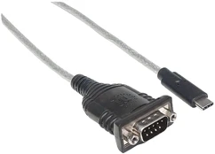 Adapteris Manhattan USB Type-C male, RS-232 male, 0.45 m kaina