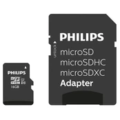 Philips MICROSDHC 16GB CLASS 10/UHS 1 + Adapter kaina