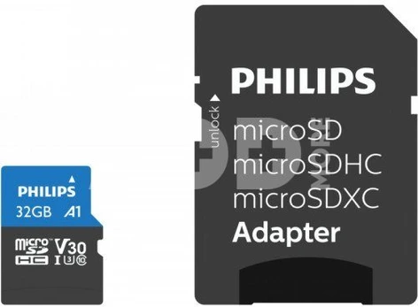 Philips FM32MP45B/10 micro SD 32GB(+ SD adapteris)