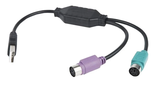 Laidas Gembird PS/2 x2 / USB USB, PS/2 x 2, 0.3 m, juoda