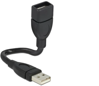 DELOCK kabelis USB 2.0 A kištukas > Moteriškas ShapeCable 0,15 m