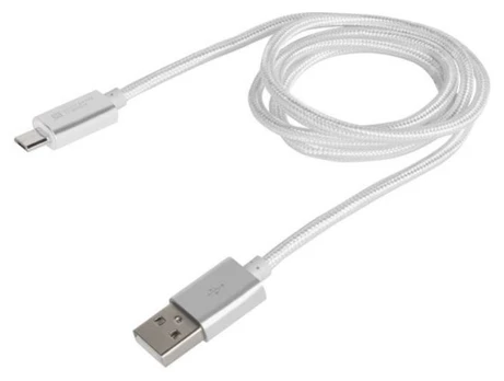 Laidas Natec, Micro USB type B/USB 2.0 Type A, sidabro