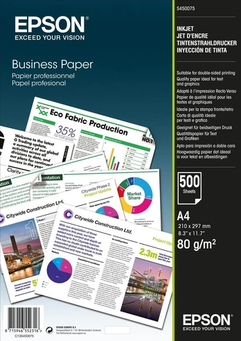 Popierius Epson, A4, 80 g/m², 500 vnt., balta
