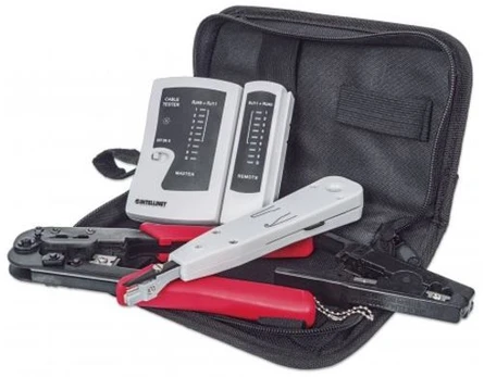 INTELLINET 4 Tool Network Kit Composed of LAN Tester LSA punch down tool Crimping Tool