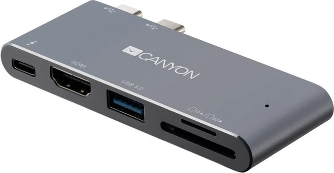 Canyon Multiport Docking Station, 100-240V, Output USB-C PD100W&USB-A 5V/1A