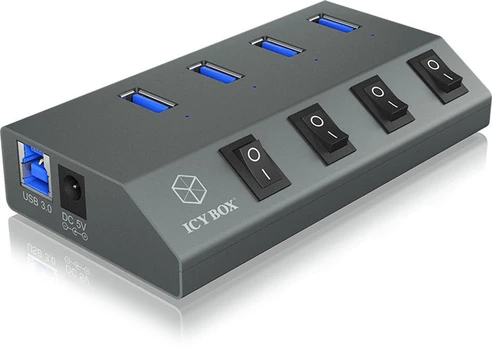 Icy Box 4 IB-HUB1405C Uosto centras USB 3.0
