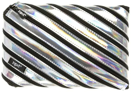 Penalas-pieštukinė ZIPIT Metallic Jumbo Pouch, ZJMT-2, Sidabrinės spalvos