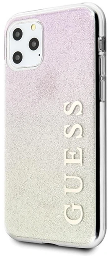 Guess GUHCN65LGIRGP iPhone 11 Pro Max kietas dėklas Gradient Liquid Glitter Circle Logo