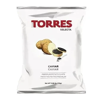 Torres Selecta Bulvių traškučiai TORRES, su ikrais, 110 g.