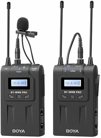 „Boya UHF Dual Lavalier“ belaidis mikrofonas BY-WM8 Pro-K1