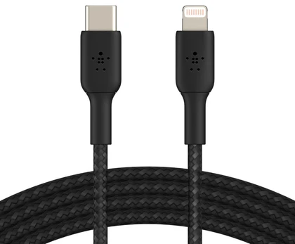 Laidas Belkin, USB Type C/Apple Lightning, juoda