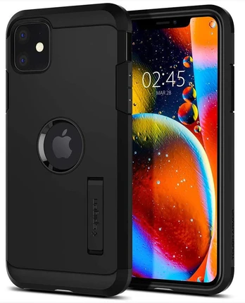 Telefono dėklas Spigen, Apple iPhone 11, juoda