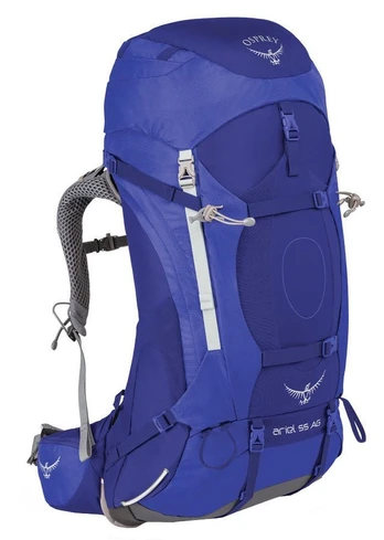 Turistinė kuprinė Osprey Ariel AG 55, mėlyna, 52 l