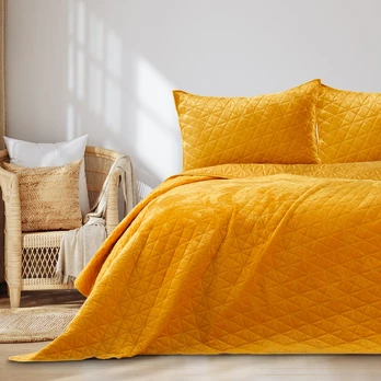 Bedspread LAILA style glamor velvet, polyester 220x240 ameliahome