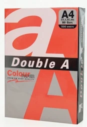 Popierius Double A, A4, 80 g/m², 500 vnt., raudona