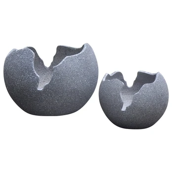 Vazonas Domoletti LT14236-1S, keramika/molis, Ø 30 cm, pilkas