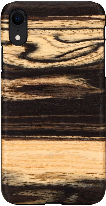 Telefono dėklas Man&Wood White Ebony Back Case, Apple iPhone XR, balta