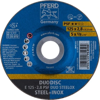 Pjovimo ir šlifavimo diskas PFERD E125-2.8 A46 P PSF-INOX-DUO
