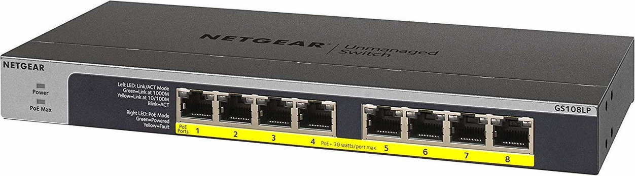 Komutatorius (Switch) Netgear GS108LP-100EUS