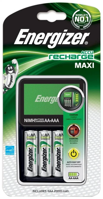 Elementų kroviklis ENERGIZER Maxi ACCU HR6 POW+2 AA 2000 mAh baterijos