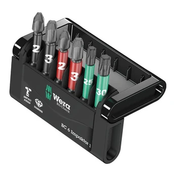 Antgalių rinkinys Wera PH/PZ/TX Bit-Check 6 Impaktor 1, 6 dalių