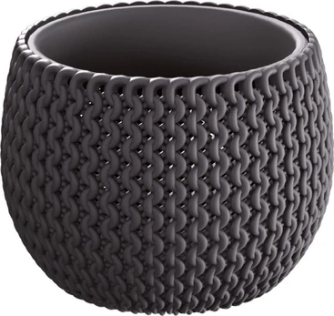 Vazonas Prosperplast Splofy DKSP290, plastikinis, Ø 29 cm, antracito
