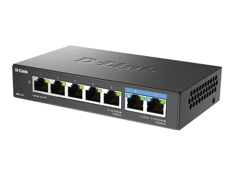 D-Link 7-Port Multi-Gigabit Unmanaged Switch DMS-107/E Unmanaged, Desktop